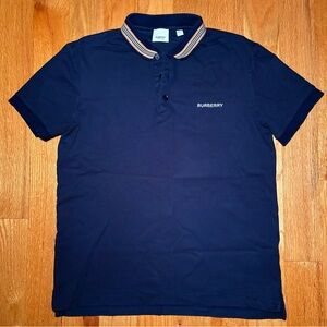 Burberry Logo Stripe Collar Polo Shirt 🔥